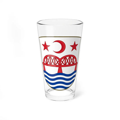Coat of arms of Hadsund (Denmark) (Coat of Arms) Pint Glass 16oz 16oz - Go Mug Yourself