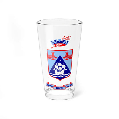 Coat of arms of Haifa (Israel) (Coat of Arms) Pint Glass 16oz 16oz - Go Mug Yourself