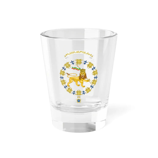 Coat of Arms of Haile Selassie Order of the Seaphim (Sweden) (Coat of Arms) Shot Glass 1.5oz 1.5oz - Go Mug Yourself