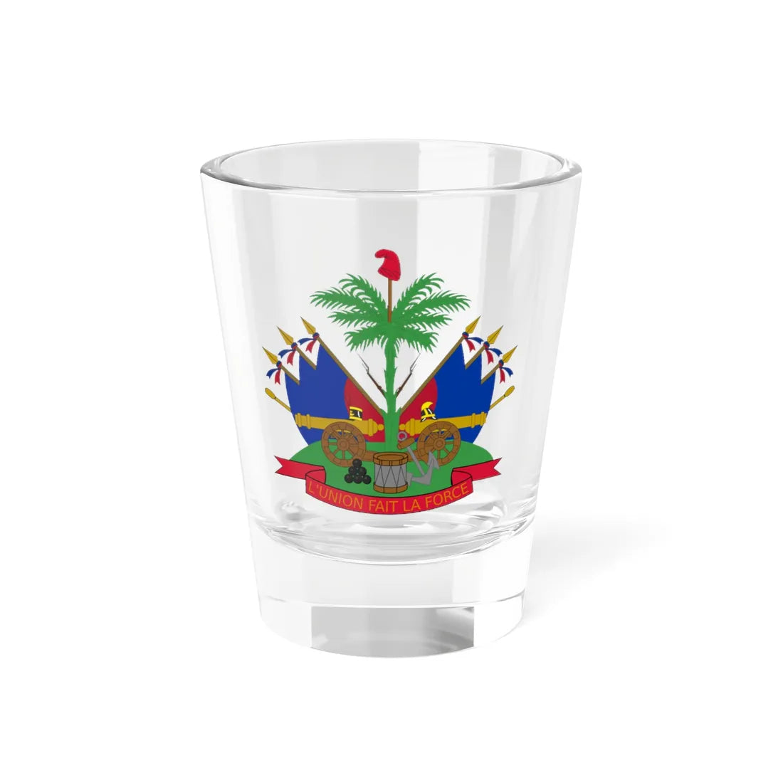Coat of arms of Haiti 1859-1964 (Haiti) (Coat of Arms) Shot Glass 1.5oz 1.5oz - Go Mug Yourself