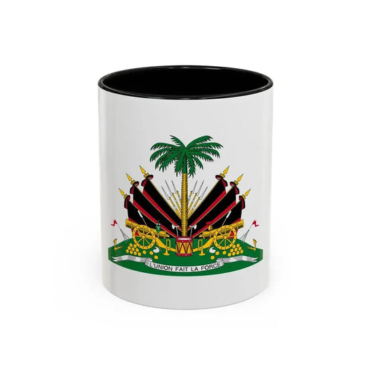 Coat of arms of Haiti (1964-1986) - Accent Coffee Mug 11oz Black - Go Mug Yourself