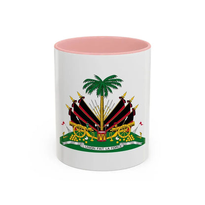 Coat of arms of Haiti (1964-1986) - Accent Coffee Mug 11oz Pink - Go Mug Yourself