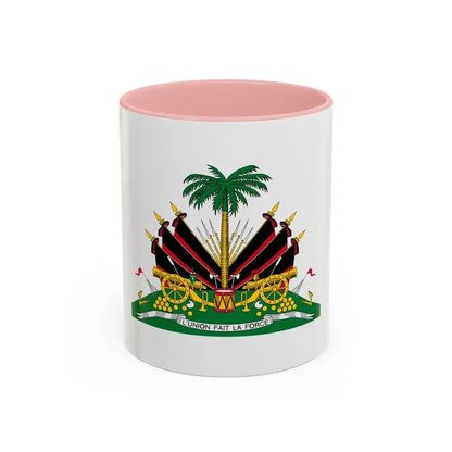 Coat of arms of Haiti (1964-1986) - Accent Coffee Mug 11oz Pink - Go Mug Yourself