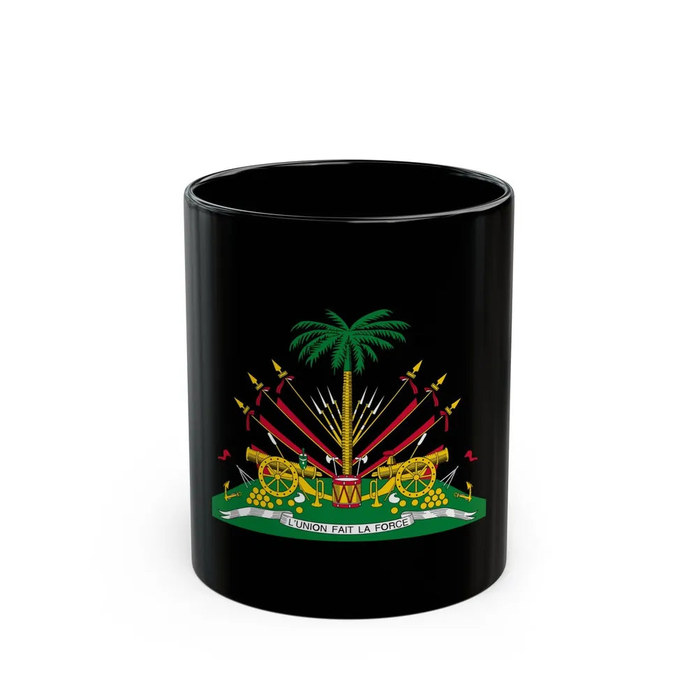 Coat of arms of Haiti (1964-1986) - Black Coffee Mug-11oz-Go Mug Yourself