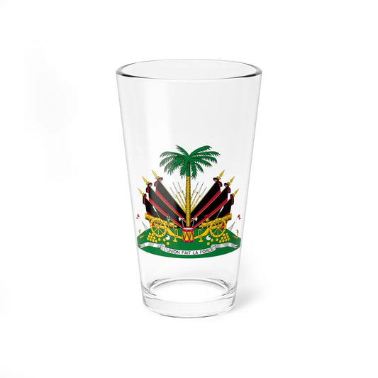 Coat of arms of Haiti (1964-1986) - Pint Glass 16oz-16oz-Go Mug Yourself