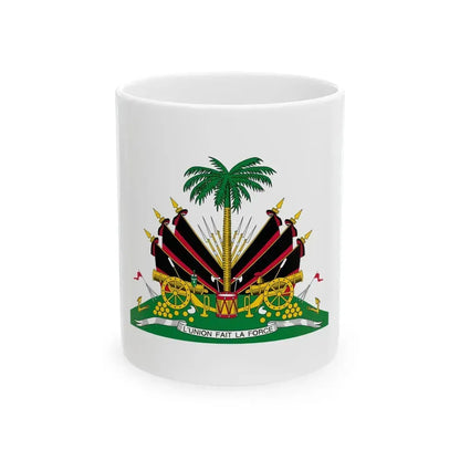 Coat of arms of Haiti (1964-1986) - White Coffee Mug 11oz - Go Mug Yourself