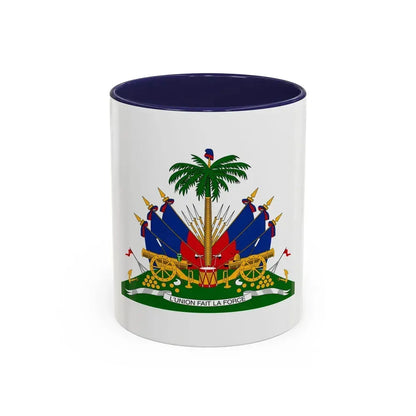 Coat of arms of Haiti - Accent Coffee Mug 11oz Navy - Go Mug Yourself