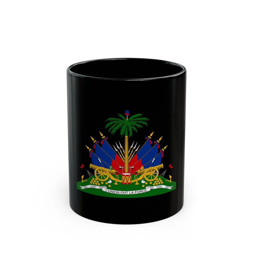 Coat of arms of Haiti - Black Coffee Mug-11oz-Go Mug Yourself