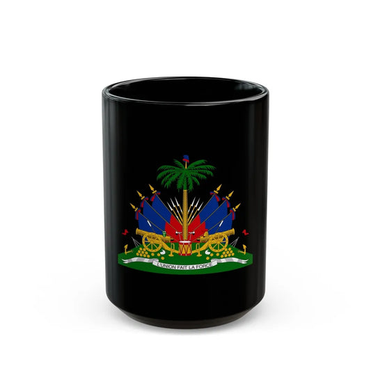 Coat of arms of Haiti - Black Coffee Mug-15oz-Go Mug Yourself