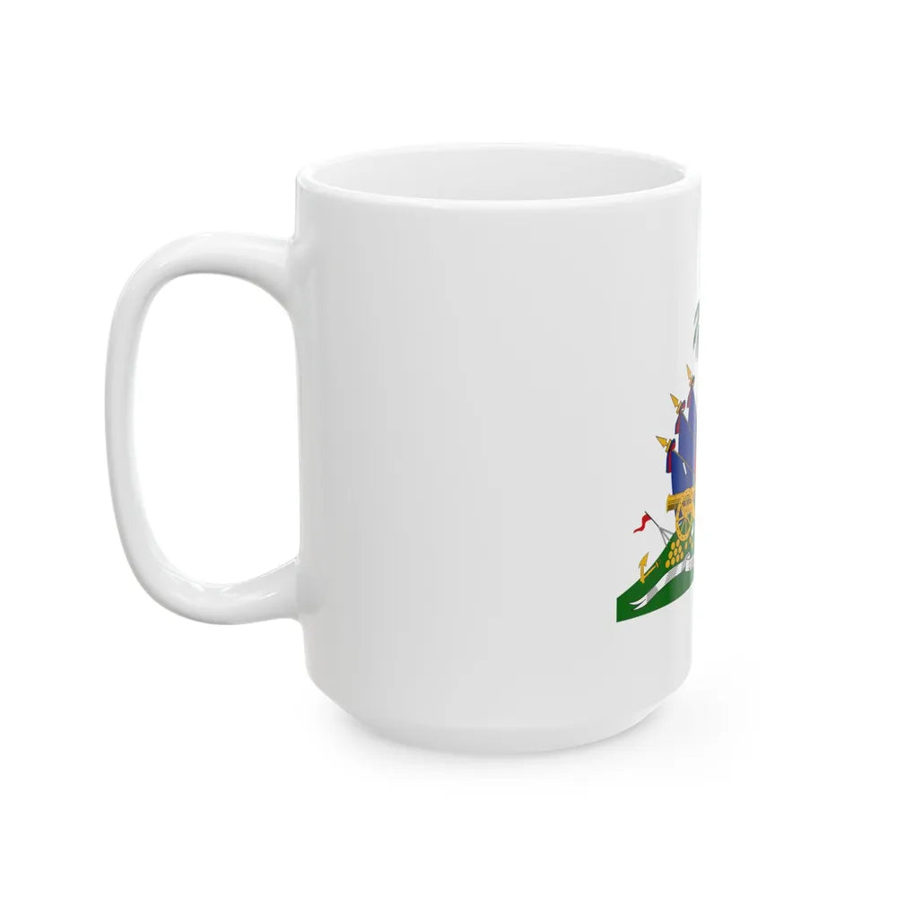 Coat of arms of Haiti - White Coffee Mug-Go Mug Yourself