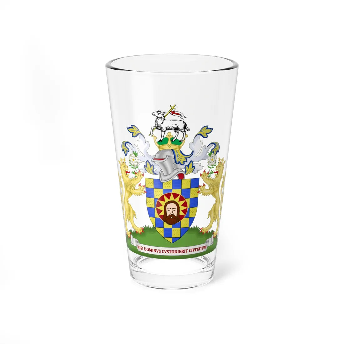 Coat of arms of Halifax (England) (Coat of Arms) Pint Glass 16oz 16oz - Go Mug Yourself