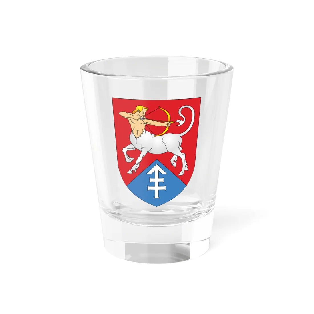 Coat of Arms of Halszany Belarus (Belarus) (Coat of Arms) Shot Glass 1.5oz 1.5oz - Go Mug Yourself