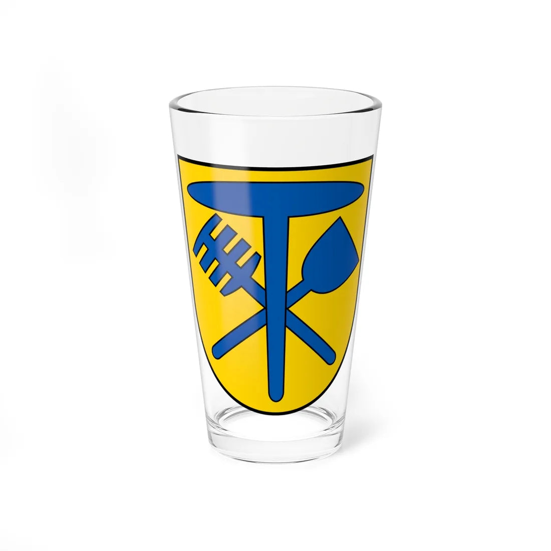 Coat of arms of Hemmiken (Switzerland) (Coat of Arms) Pint Glass 16oz 16oz - Go Mug Yourself