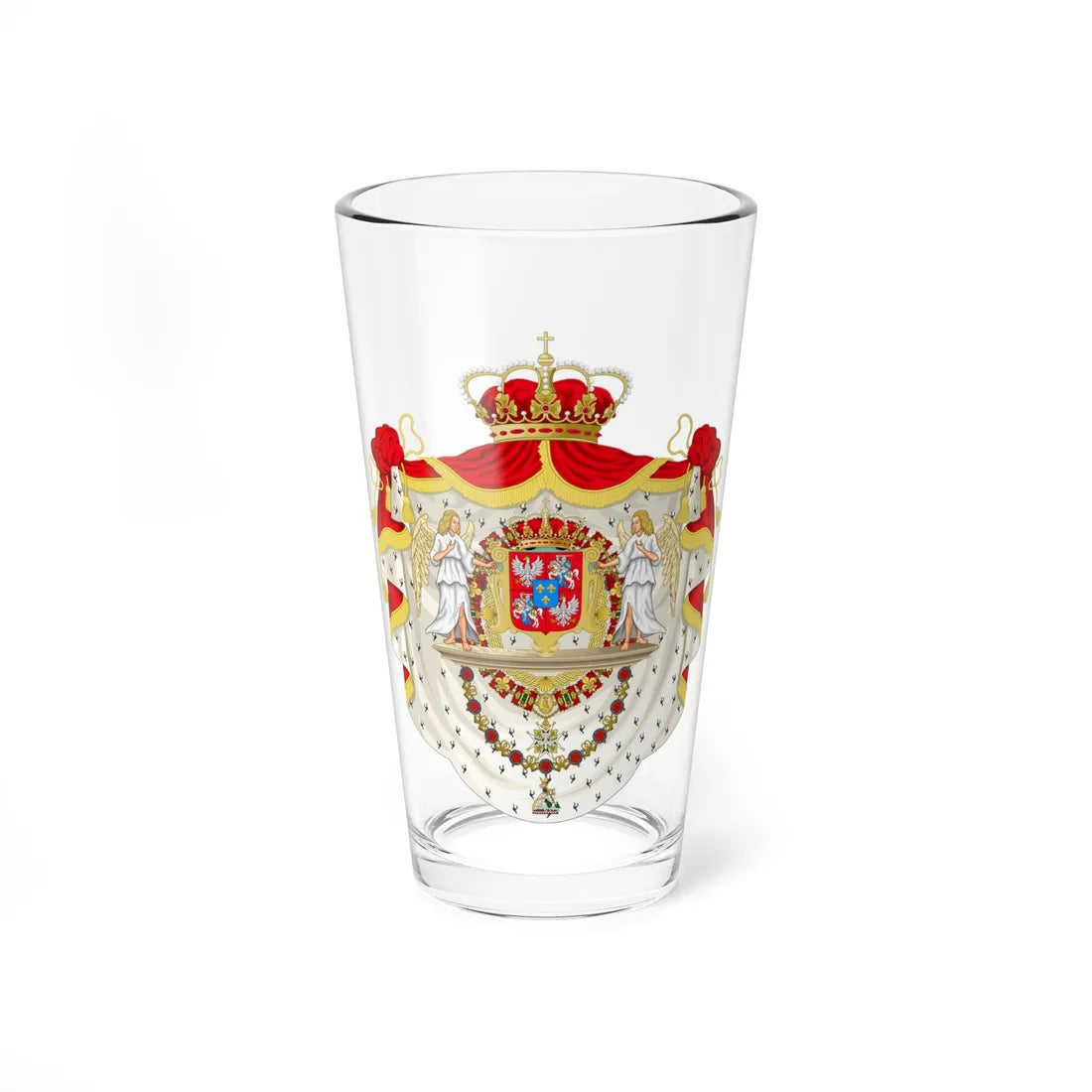 Coat of Arms of Henri de Valois as lifelong king of Poland (Lithuania) (Coat of Arms) Pint Glass 16oz 16oz - Go Mug Yourself
