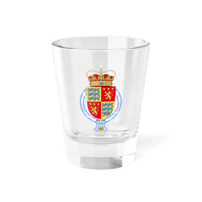 Coat of arms of Henrik Prince Consort of Denmark Order of Charles III (Denmark) (Coat of Arms) Shot Glass 1.5oz 1.5oz - Go Mug Yourself