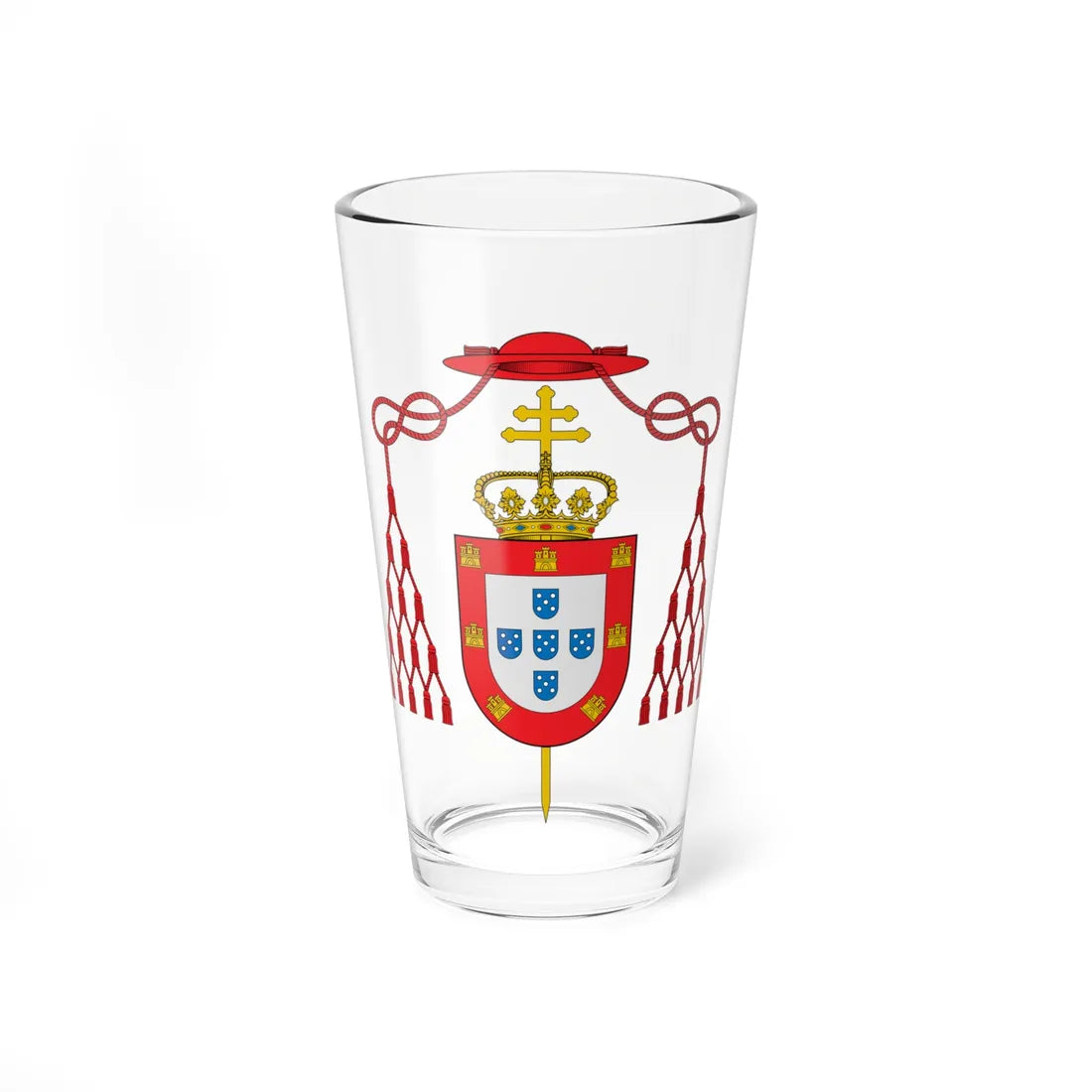 Coat of arms of Henry I de Portugal (Portugal) (Coat of Arms) Pint Glass 16oz 16oz - Go Mug Yourself