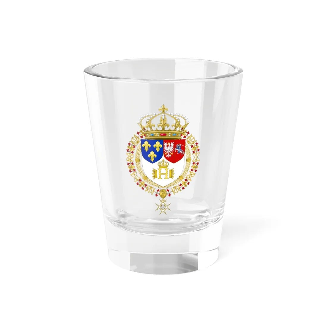 Coat of Arms of Henry III of France (Lithuania) (Coat of Arms) Shot Glass 1.5oz 1.5oz - Go Mug Yourself