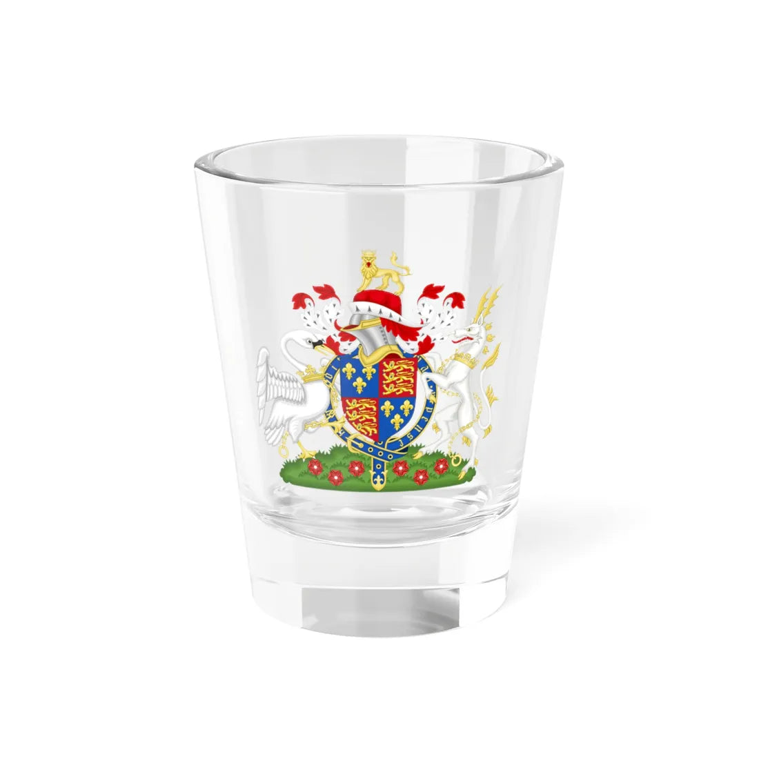 Coat of Arms of Henry IV  V of England 1406-1422 Variant 2 (England) (Coat of Arms) Shot Glass 1.5oz 1.5oz - Go Mug Yourself