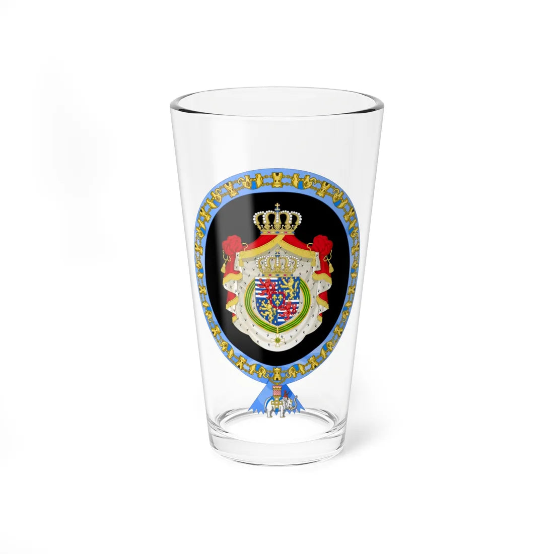 Coat of Arms of Henry of Luxembourg Order of the Elephant (Luxembourg) (Coat of Arms) Pint Glass 16oz 16oz - Go Mug Yourself
