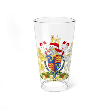 Coat of Arms of Henry V of England 1413-1422 Variant Motto 1 (England) (Coat of Arms) Pint Glass 16oz 16oz - Go Mug Yourself