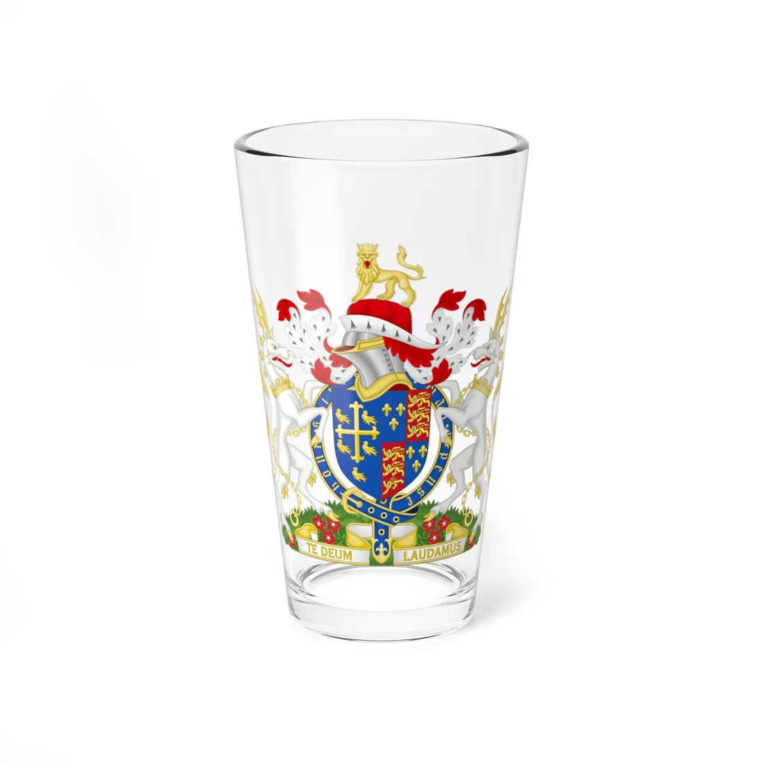 Coat of Arms of Henry VI of England 1422-1471 Variant Motto 2 (England) (Coat of Arms) Pint Glass 16oz 16oz - Go Mug Yourself