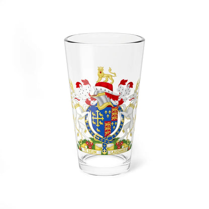 Coat of Arms of Henry VI of England 1422-1471 Variant Motto 2 (England) (Coat of Arms) Pint Glass 16oz 16oz - Go Mug Yourself