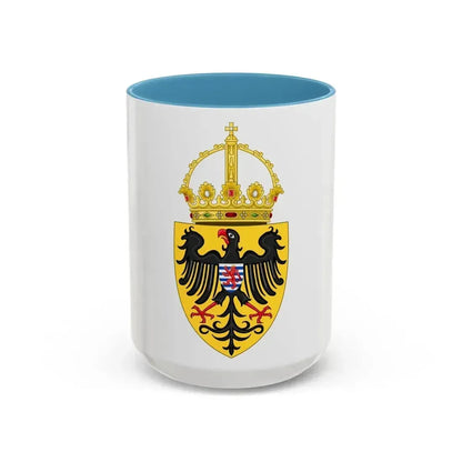 Coat of arms of Henry VII, Holy Roman Emperor - Accent Coffee Mug 15oz Light Blue - Go Mug Yourself