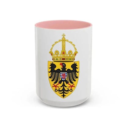 Coat of arms of Henry VII, Holy Roman Emperor - Accent Coffee Mug 15oz Pink - Go Mug Yourself