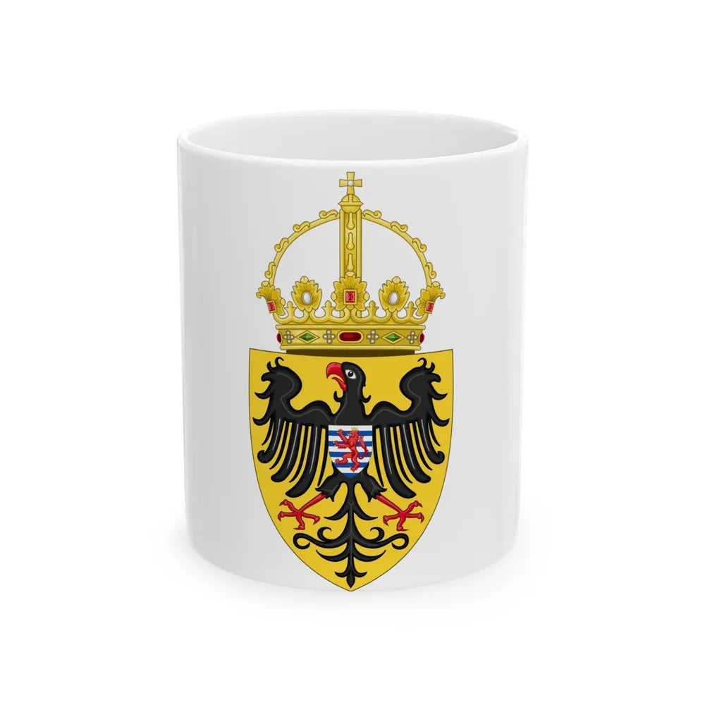 Coat of arms of Henry VII, Holy Roman Emperor - White Coffee Mug-11oz-Go Mug Yourself