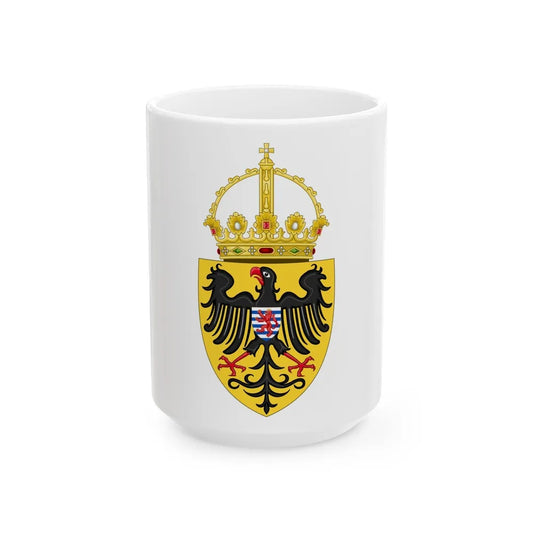 Coat of arms of Henry VII, Holy Roman Emperor - White Coffee Mug-15oz-Go Mug Yourself