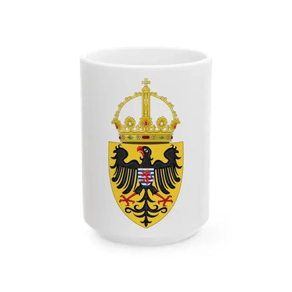 Coat of arms of Henry VII, Holy Roman Emperor - White Coffee Mug 15oz - Go Mug Yourself
