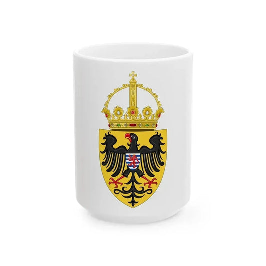 Coat of arms of Henry VII, Holy Roman Emperor - White Coffee Mug 15oz - Go Mug Yourself
