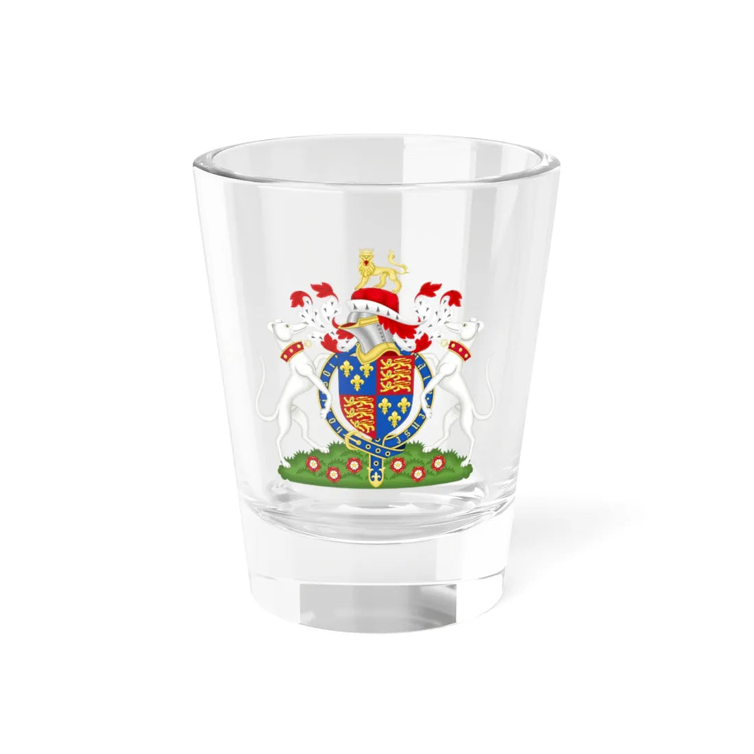 Coat of Arms of Henry VII of England 1485-1509 Variant 2 (England) (Coat of Arms) Shot Glass 1.5oz 1.5oz - Go Mug Yourself