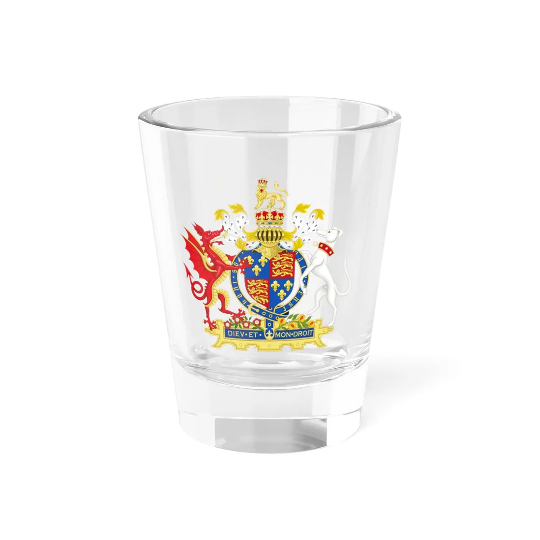 Coat of Arms of Henry VIII of England 1509-1533 Variant 1 (England) (Coat of Arms) Shot Glass 1.5oz 1.5oz - Go Mug Yourself