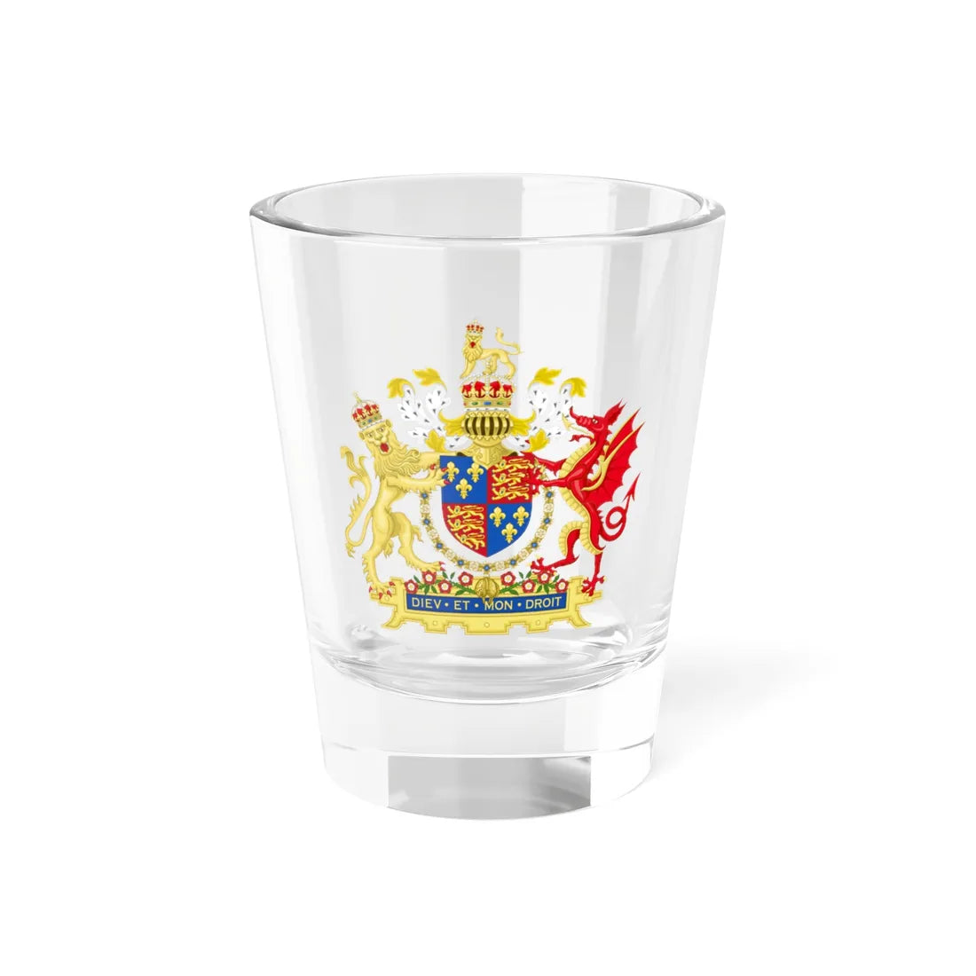 Coat of Arms of Henry VIII of England 1509-1547 Golden Fleece Variant 2 (England) (Coat of Arms) Shot Glass 1.5oz 1.5oz - Go Mug Yourself