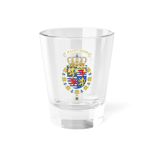 Coat of Arms of Hereditary Grand Duke Henri of Luxembourg Order of the Seraphim (Luxembourg) (Coat of Arms) Shot Glass 1.5oz 1.5oz - Go Mug Yourself