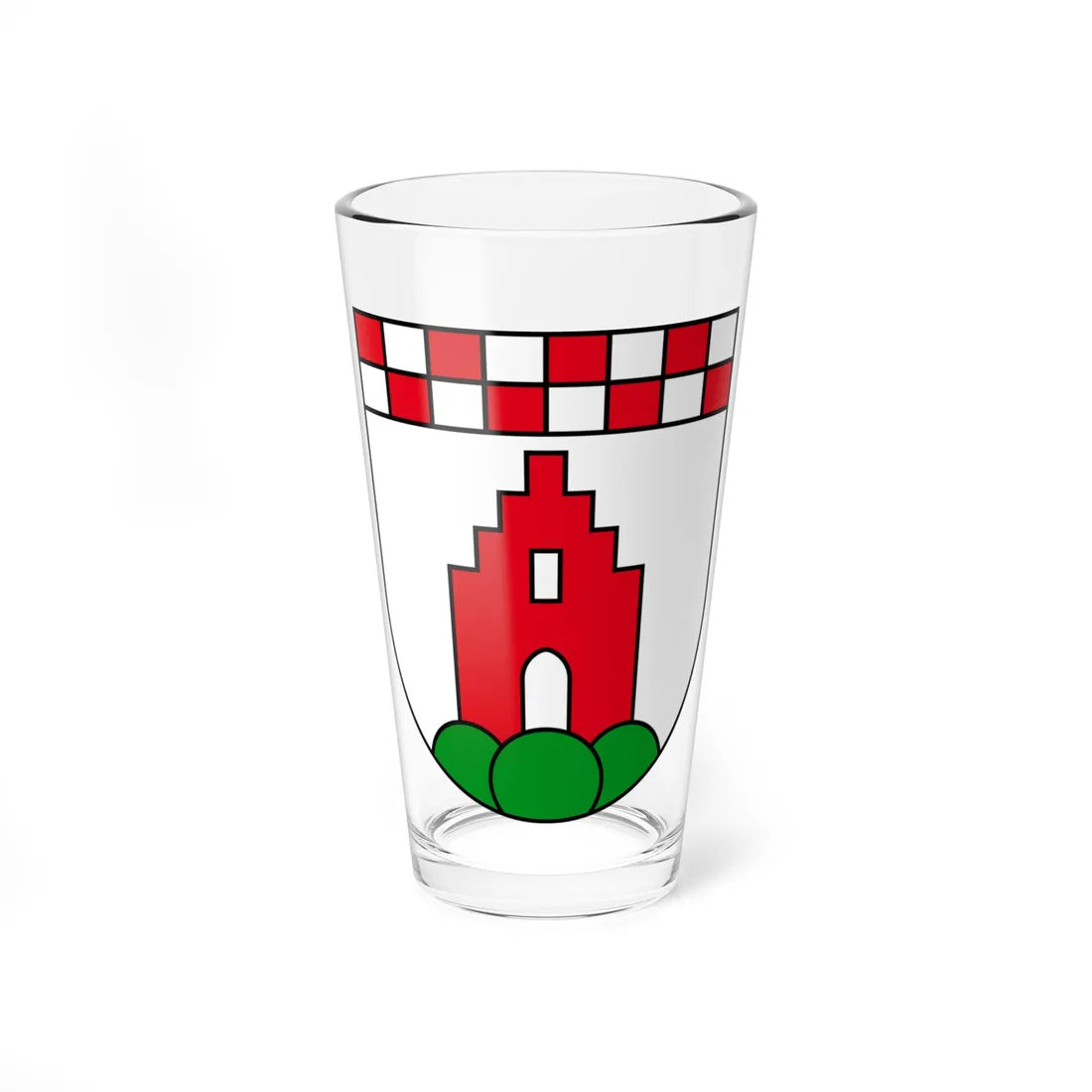 Coat of arms of Hersberg (Switzerland) (Coat of Arms) Pint Glass 16oz 16oz - Go Mug Yourself