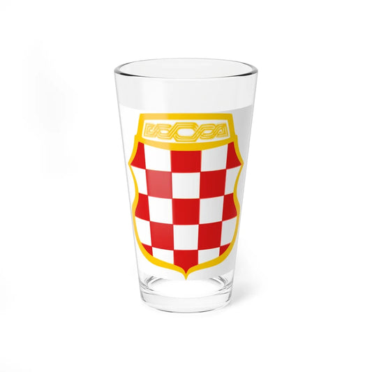 Coat of arms of Herzeg-Bosnia (Bosnia and Herzegovina) (Coat of Arms) Pint Glass 16oz 16oz - Go Mug Yourself