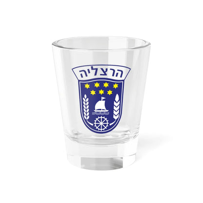 Coat of Arms of Herzliya (Israel) (Coat of Arms) Shot Glass 1.5oz 1.5oz - Go Mug Yourself