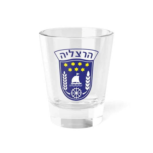 Coat of Arms of Herzliya (Israel) (Coat of Arms) Shot Glass 1.5oz 1.5oz - Go Mug Yourself