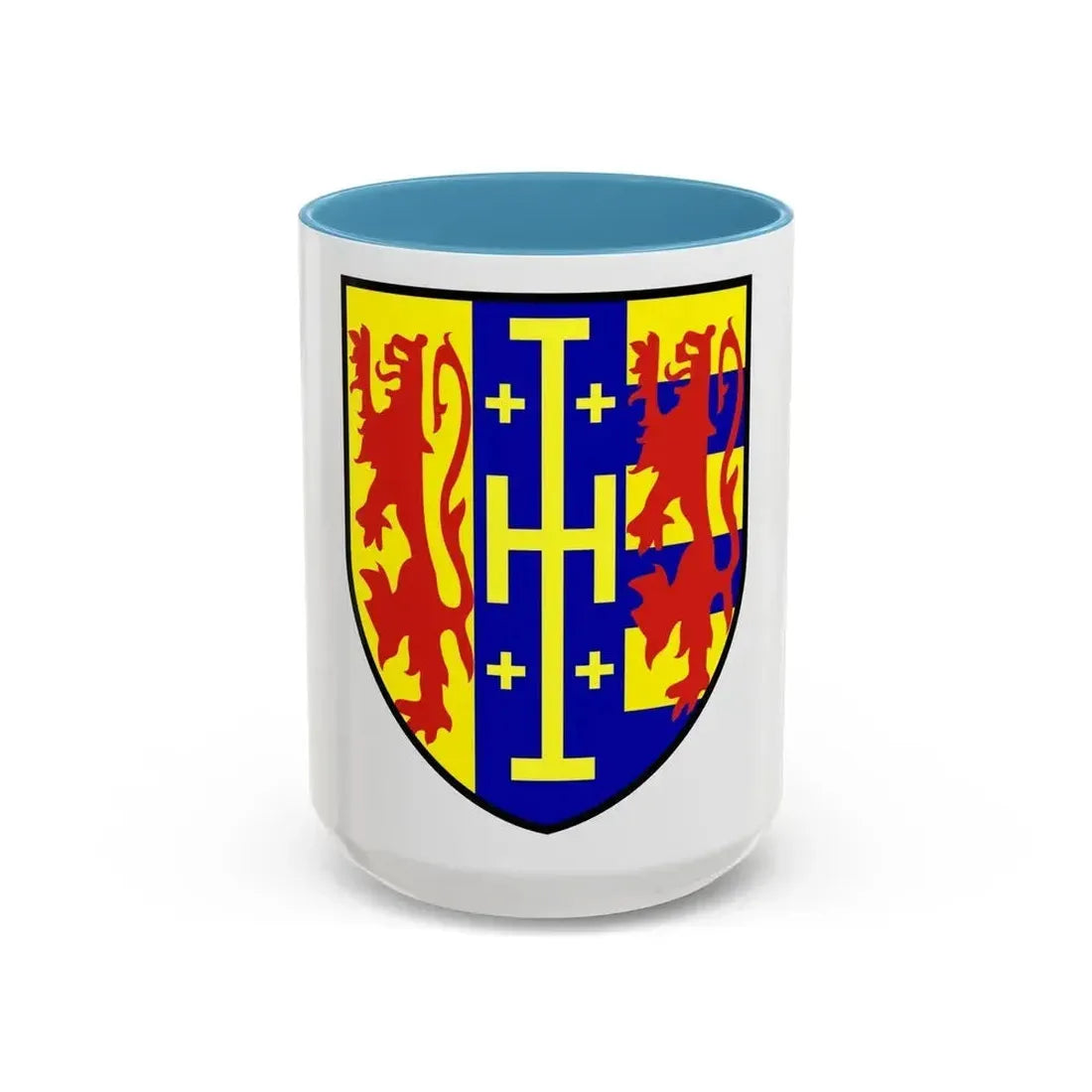Coat of arms of Hetoumian - Accent Coffee Mug 15oz Light Blue - Go Mug Yourself