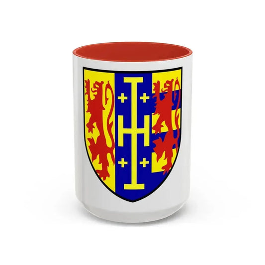 Coat of arms of Hetoumian - Accent Coffee Mug 15oz Red - Go Mug Yourself