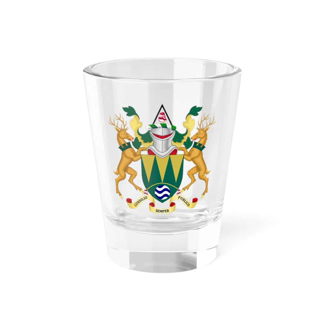 Coat of arms of High Peak (England) (Coat of Arms) Shot Glass 1.5oz 1.5oz - Go Mug Yourself