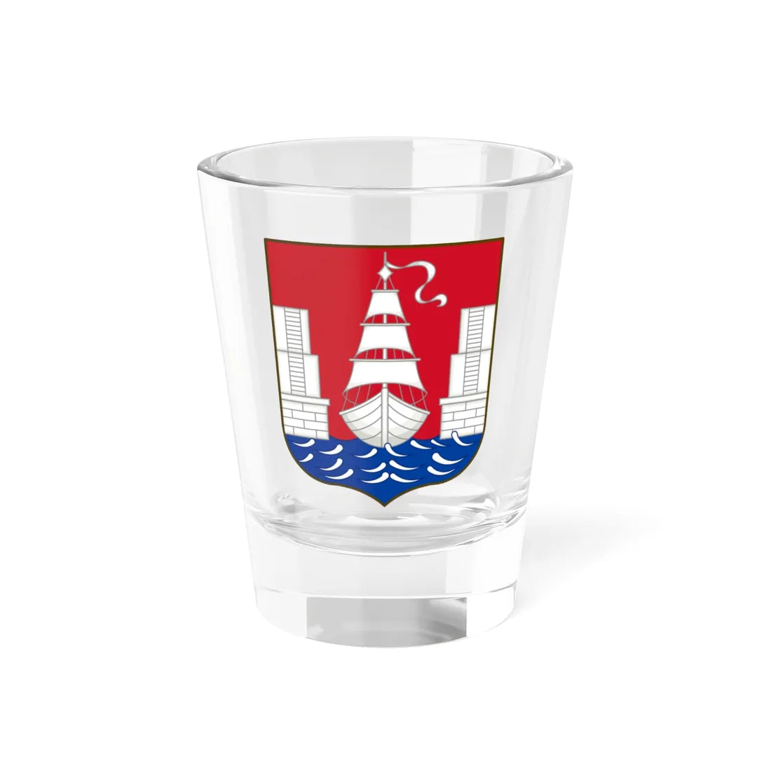 Coat of arms of Højer (Denmark) (Coat of Arms) Shot Glass 1.5oz 1.5oz - Go Mug Yourself