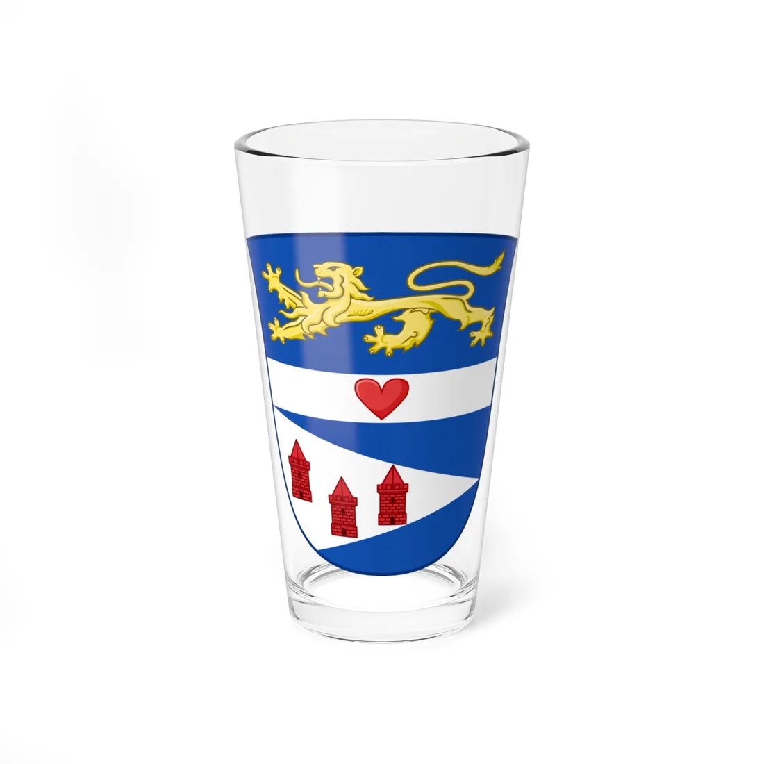 Coat of arms of Hjørring County (Denmark) (Coat of Arms) Pint Glass 16oz 16oz - Go Mug Yourself