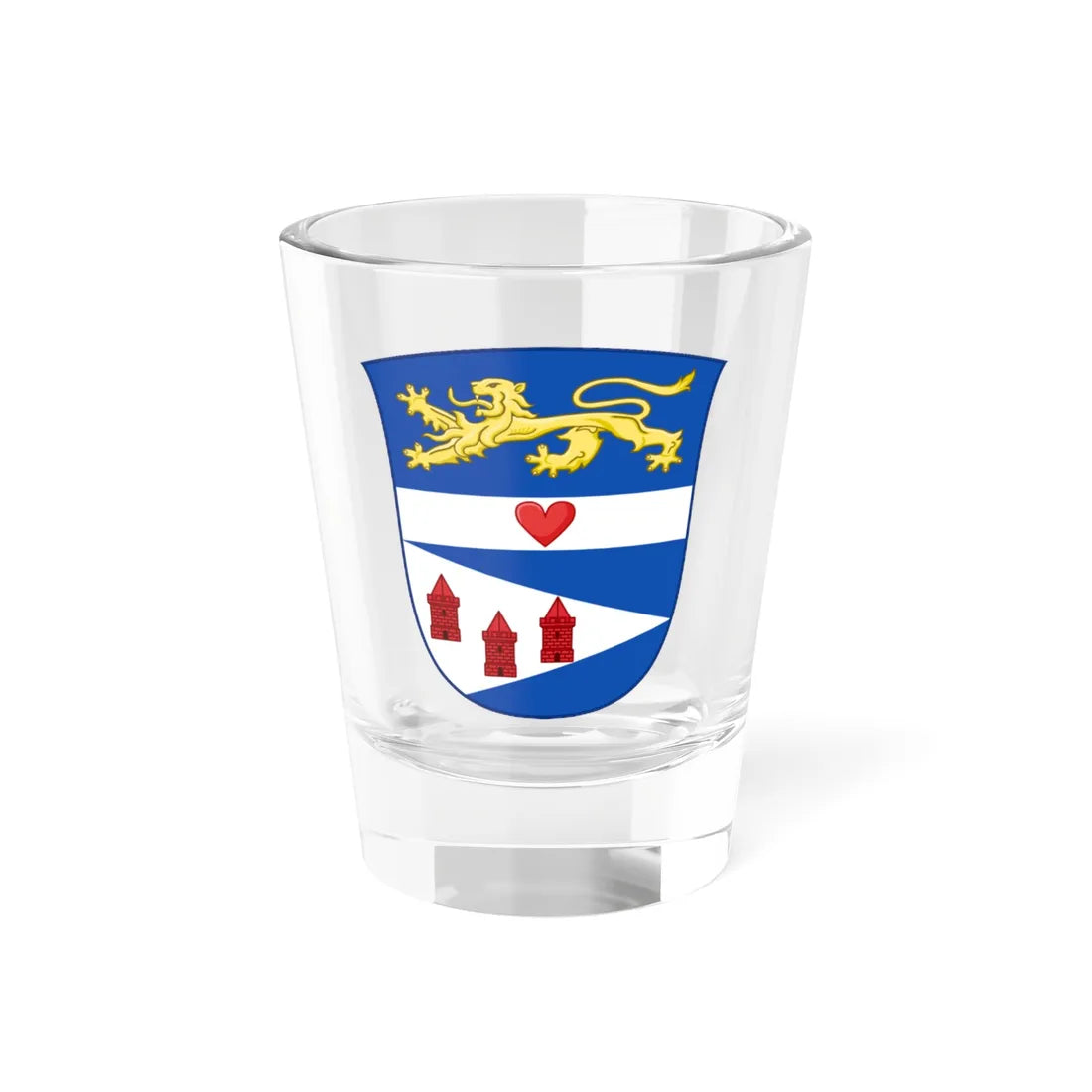 Coat of arms of Hjørring County (Denmark) (Coat of Arms) Shot Glass 1.5oz 1.5oz - Go Mug Yourself