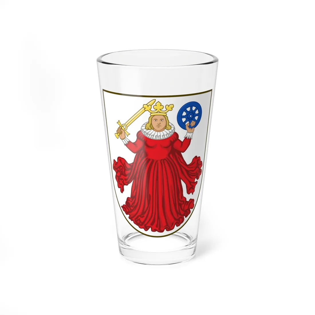 Coat of arms of Hjørring (Denmark) (Coat of Arms) Pint Glass 16oz 16oz - Go Mug Yourself