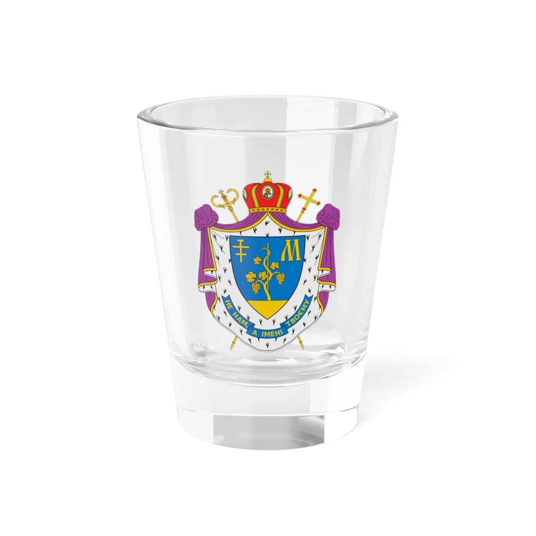 Coat of arms of Hlib Lonchyna (Ukraine) (Coat of Arms) Shot Glass 1.5oz 1.5oz - Go Mug Yourself