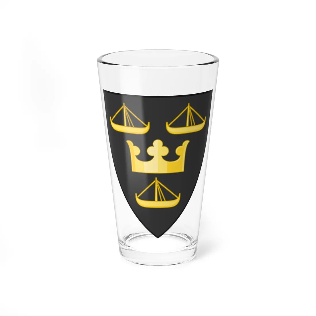 Coat of arms of Holbæk County (Denmark) (Coat of Arms) Pint Glass 16oz 16oz - Go Mug Yourself