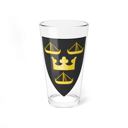 Coat of arms of Holbæk County (Denmark) (Coat of Arms) Pint Glass 16oz 16oz - Go Mug Yourself